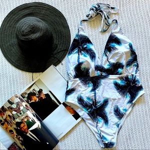 Tropical Print Multi-way Backless Sexy Monokini